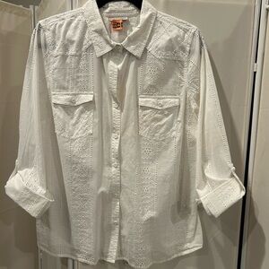 White Eyelet Women’s Shirt